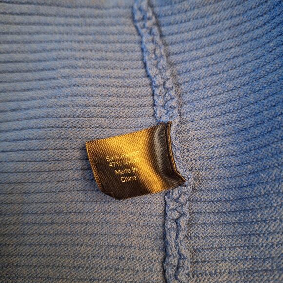 Lane Bryant Cobalt Blue 3/4 Sleeve Cardigan Sweater Stretch Office Size 26/28 - Picture 4 of 9